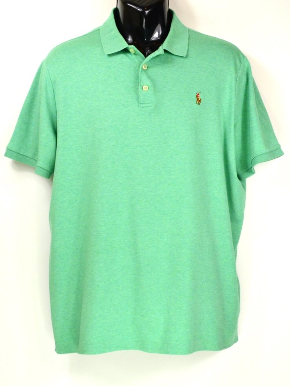 Polo Ralph Lauren Men's Size L Aqua Green Cotton Short Sleeve Polo Shirt